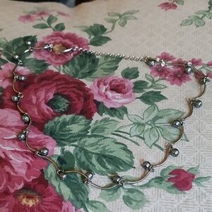 Elegant Silver Necklace with Beaded Accents